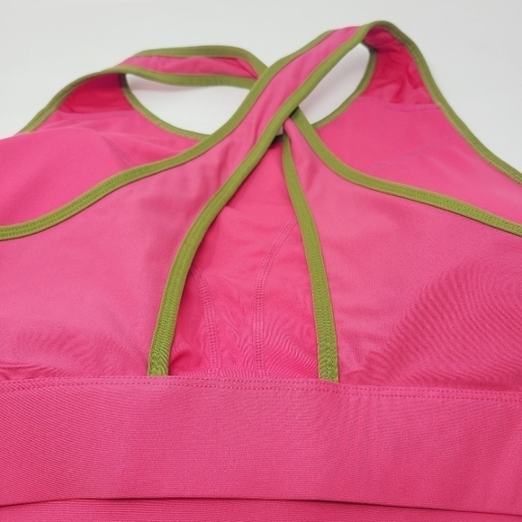Fabletics | Women's Pink and Green Sienna High Impact Sports Bra (Size 2X) - Picture 7 of 13